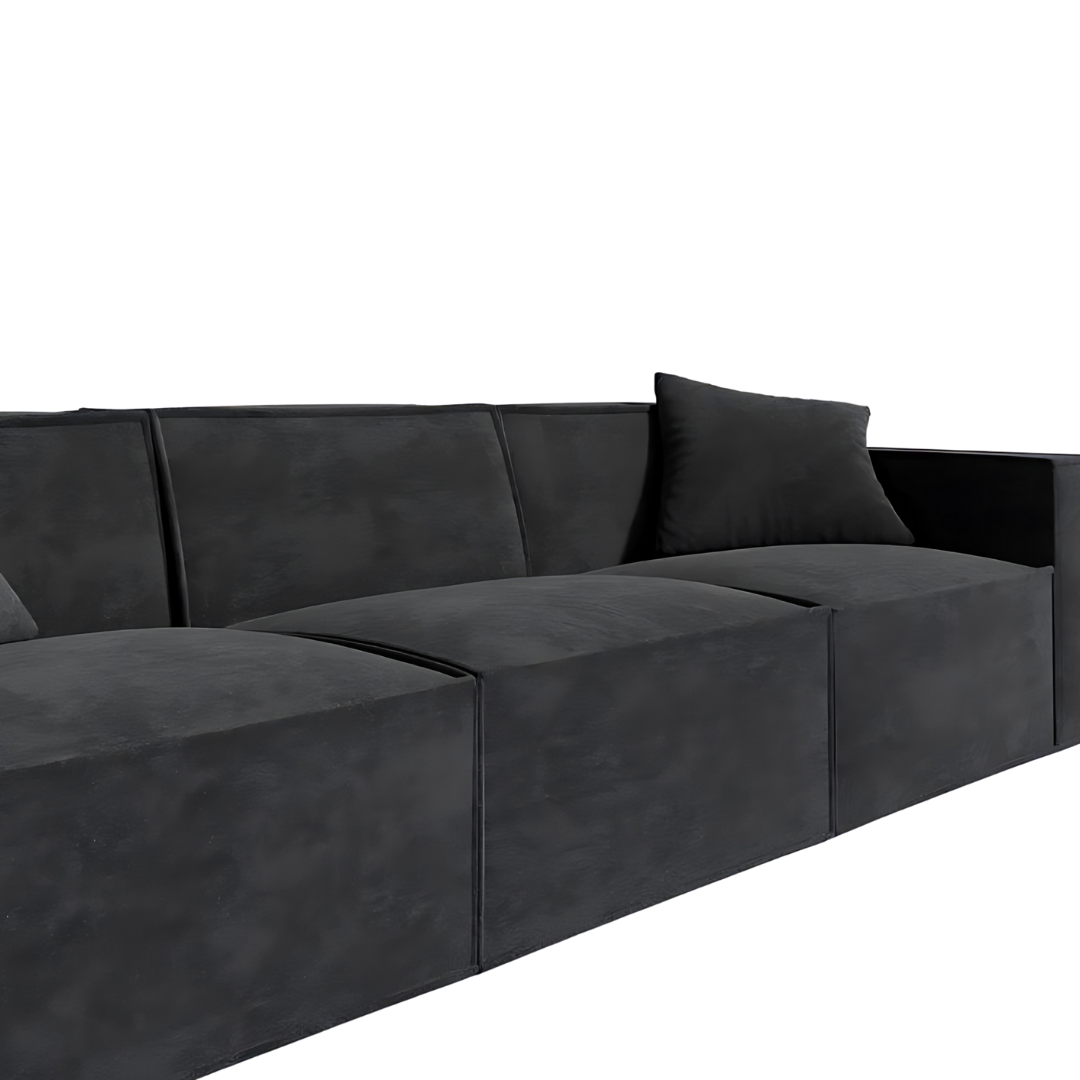 MOD SOFA CAVIAR - Sleek minimalist design, vegan fabric, ultimate comfort.