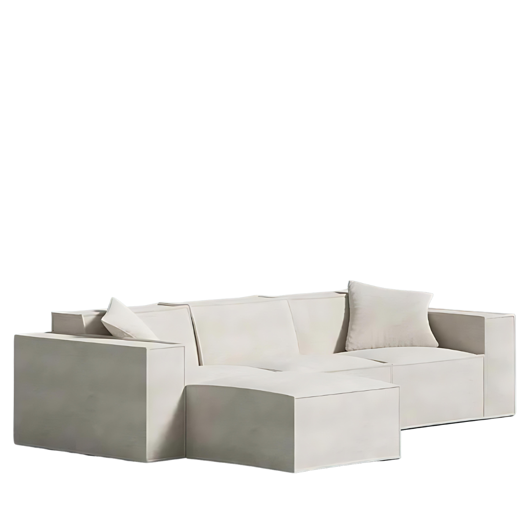 Modern Mod Sectional sofa in vegan fabric with sleek design.