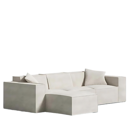 Modern Mod Sectional sofa in vegan fabric with sleek design.