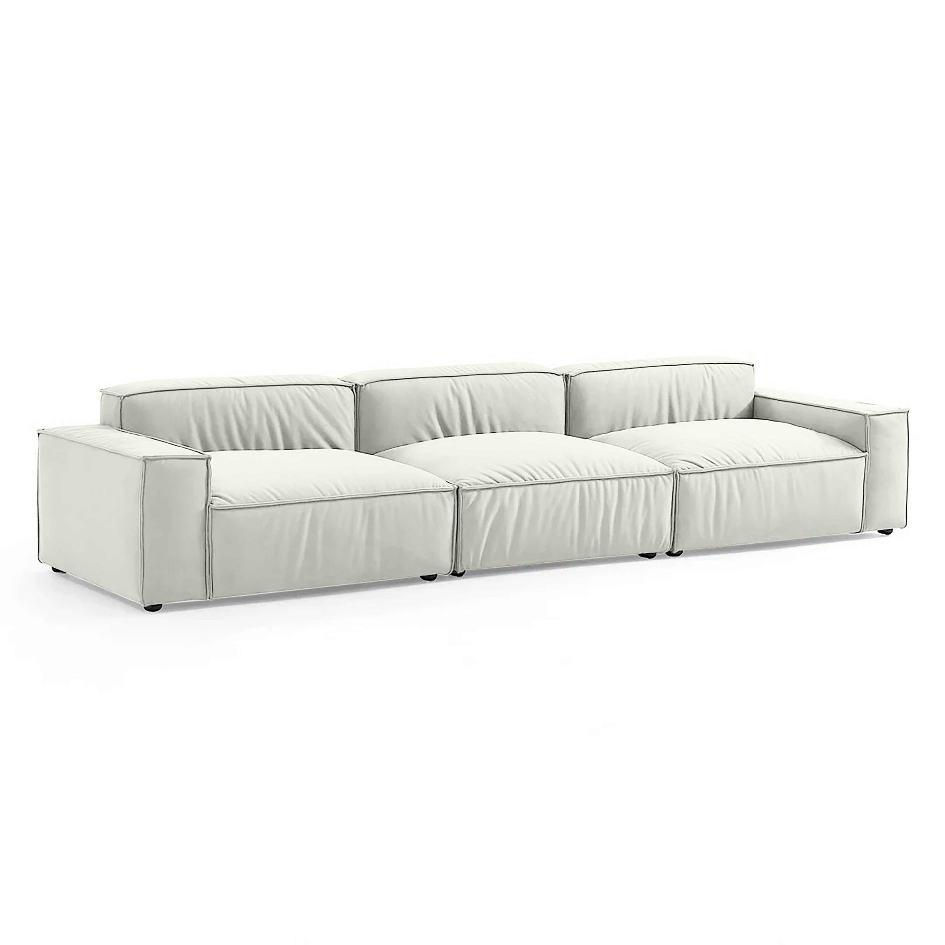 Modular Nest Sofa with double-seat tofu block design and Vegan Smart Foam technology.