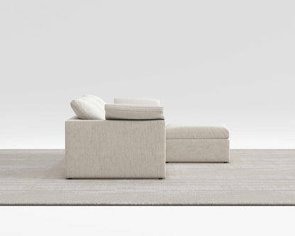 Cloud Sectional sofa with soft, cloud-like texture and modular design in serene color.