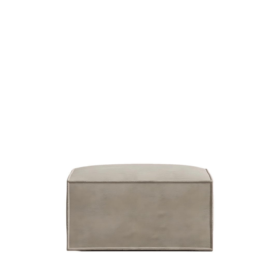 Sleek and stylish Mod Ottoman with vegan fabric and plush cushion.