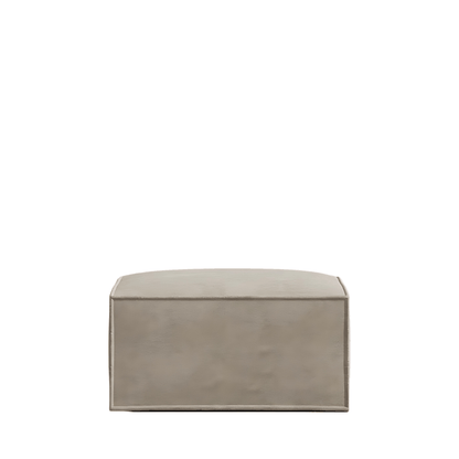 Sleek and stylish Mod Ottoman with vegan fabric and plush cushion.