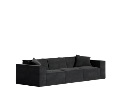 MOD SOFA CAVIAR - sleek minimalist design, vegan fabric, eco-friendly, spill-proof, easy assembly.